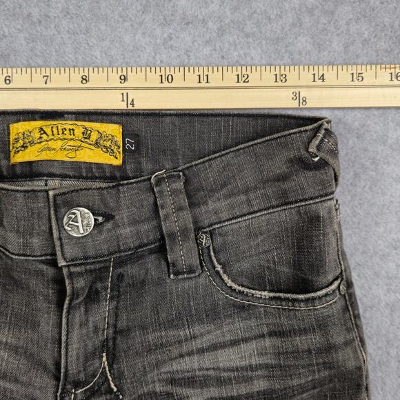 Allen B. by Allen Schwartz Jeans Womens Size 27 Cropped Gray Wash Cuffed Hem - Picture 15 of 16